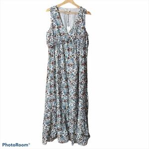 Rachel Zoe: Floral BOHO‎ Ruffled Sleeveless Slip Tiered Maxi Dress M (NWT)